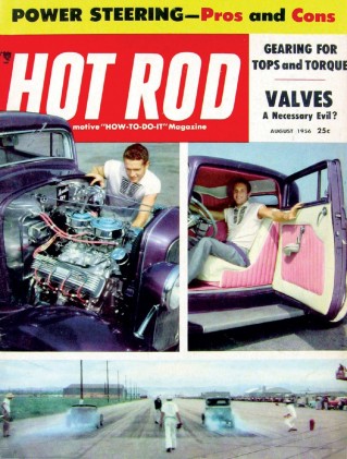 HOT ROD 1956 AUG - HOT ROADSTERS, NHRA DRAGS